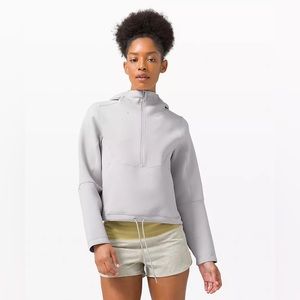 lululemon Spacer Fabric Half-Zip Hoodie in the colour Chrome. Size 4.